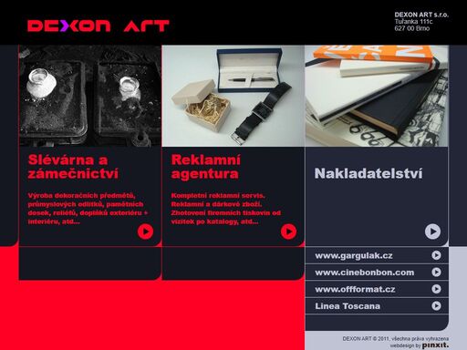 dexon art, dexonart, slévárna, zámečnictví, reklamní agentura, nakladatelství