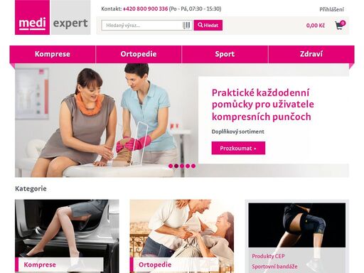 e-shop obchodní divize medi expert při maxis a.s., medi group company, nabízející široké portfolio německého výrobce medi v oblastech ortopedie, komprese a sportu.