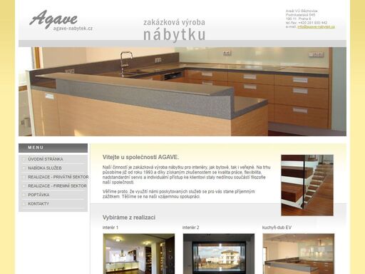detaily ze stránky úvodní stránka na webu agave - zakázková výroba nábytku