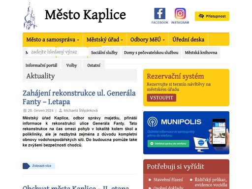 www.mestokaplice.cz