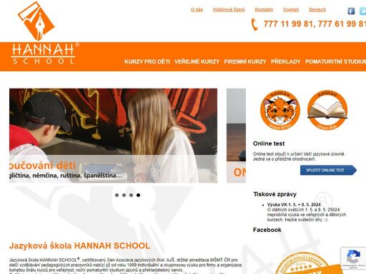 jazyková škola hannah school nabízí komplexní nabídku jazykových kurzů pro veřejnost a firmy. dále nabízí překladatelství a pomaturitní výuku jazyků.