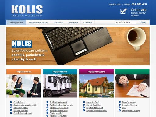 společnost kolis a.s. si vybudovala své pevné místo na trhu v oblasti komplexního pojištění osob a majetku.