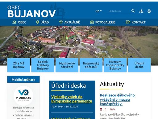 oficiální stránky obce bujanov