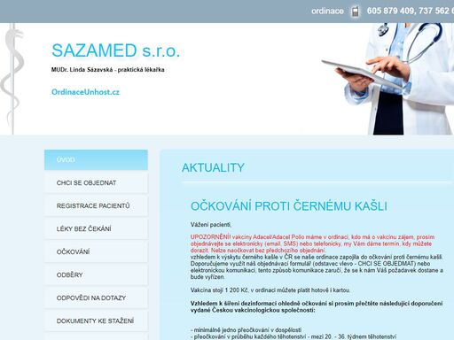 www.ordinaceunhost.cz