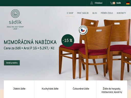 kvalitní české ohýbané židle z masivu vhodné do kuchyně, jídelny, hospody, restaurace, kavárny, cukrárny. dřevěné židle nakupujte přímo od výrobce. 100 let tradice výroby sádlík.