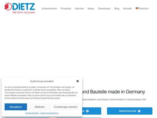 dietz gmbh: wir sind einer der führenden hersteller von präzisionsfedern in deutschland. als traditionsbetrieb liefern wir höchste qualität.