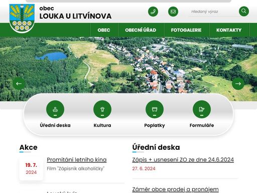oficiální stránky obce louka u litvínova