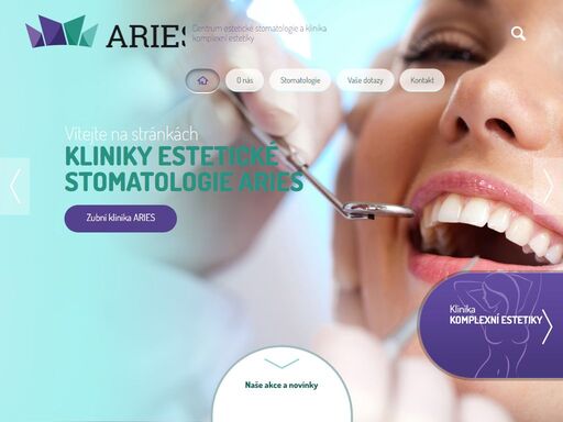 aries, centrum estetické stomatologie a klinika komplexní estetiky ve velkém třebešově je zubní ordinací s dloholetou tradicí, nejmodernějším vybavením a týmem odborníků.