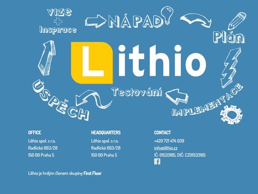 webové stránky společnosti lithio spol. s r.o. zabývající se mobilními a webovými aplikacemi
