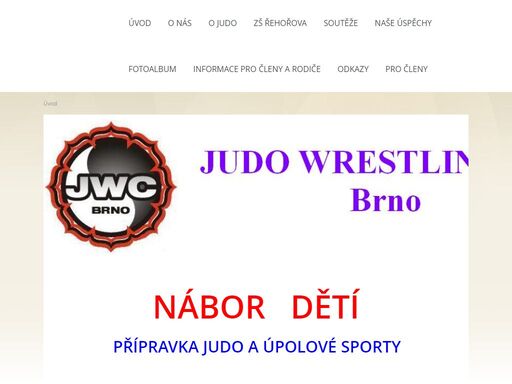 webové stránky sportovního klubu judo wrestling club brno. 