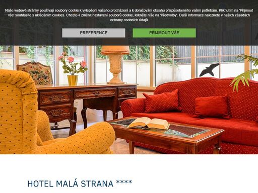 hotel malá strana oficiální webová stránka. 4* rodinný hotel umístěný v tiché ulici. zdarma wifi. domácí mazlíčci vítání.