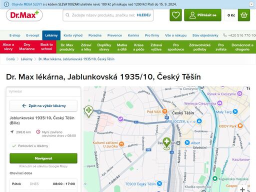 dr. max lékárna, jablunkovská 1935/10, český těšín | dr. max lékárna