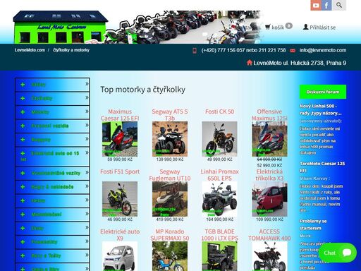 levnemoto.com - prodej čtyřkolky a skútry, bezplatná soukromá i firemní motoinzerce pro motorky a čtyřkolky všech typů a značek.
