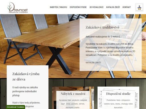 navrhneme a vyrobíme vám kvalitní dřevěný nábytek do vašeho domova, truhlářství dřevnost 