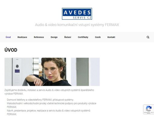 avedes servis cz - audio & video vstupní systémy fermax: návrh, prezentace, projekce, realizace a servis systémů výrobce fermax.