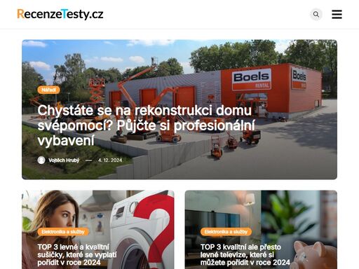 zpracováváme žebříčky nejlepších produktů dle testů a recenzí