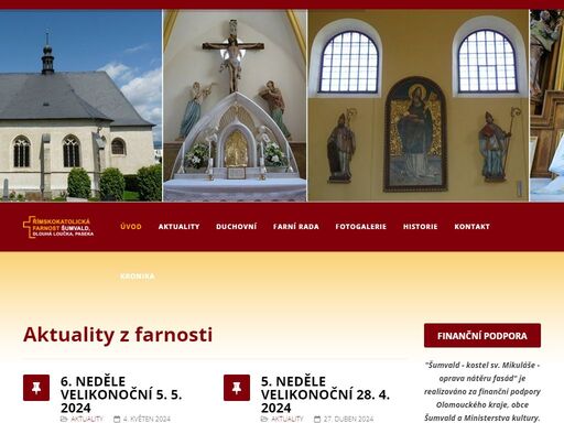 oficiální web římskokatolické farnosti šumvald