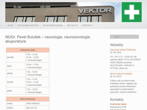 www.poliklinikavektor.cz/mudr-pavel-bulusek-neurologie-ultrazvuk-akupunktura
