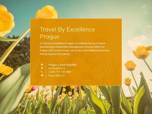 at travel by excellence prague, we redefine the art of travel. specializing in destination management services (dmc) for prague and central europe, we curate unparalleled experiences that go beyond the ordinary.