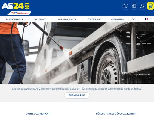 carburants, péages, services : as 24 est le leader et le partenaire privilégié des professionnels du transport grâce a son vaste réseau européen !