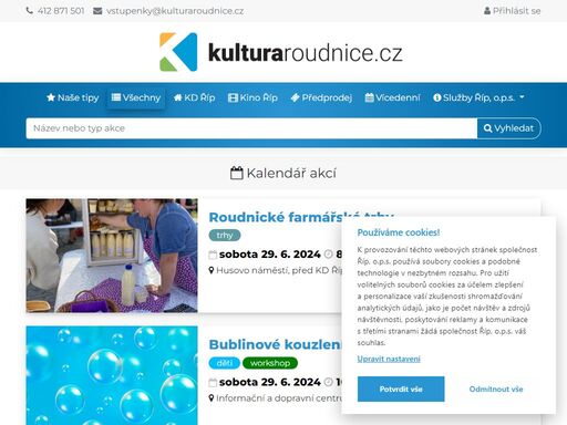 www.kulturaroudnice.cz