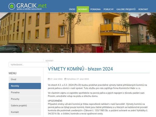 gracík.net - správa nemovitostí