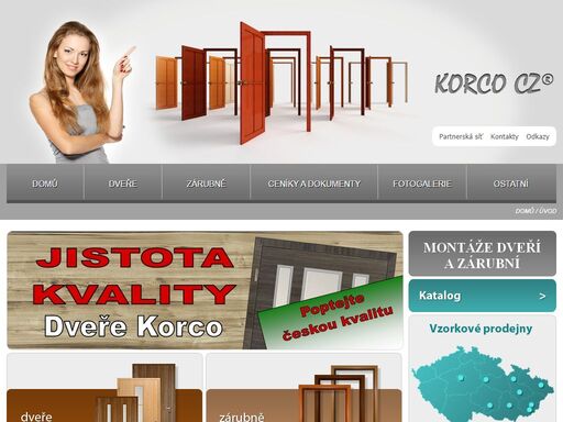 korco.cz - výroba dveří a doplňků, dlažby, obrubníků a tvarovek