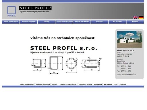 steel holding a.s. výrobce svařovaných ocelových profilů a trubek