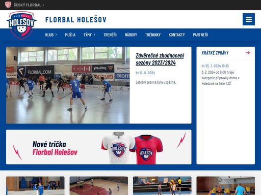 oficiální webové stránky florbalového klubu holešov