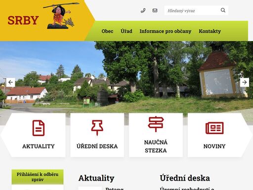 oficiální stránky obce srby