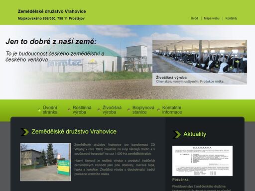 www.zdvrahovice.cz - zemědělské družstvo vrahovice