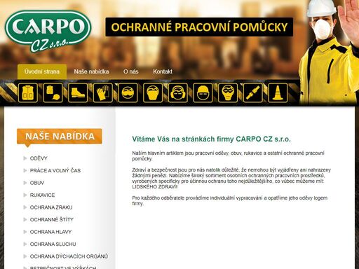 carpo cz s.r.o. ochranné pracovní pomůcky a oděvy