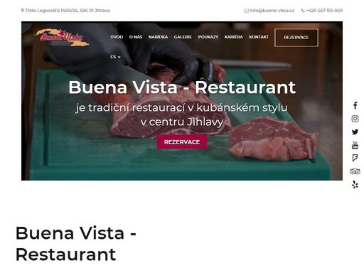 buena vista - restaurant je tradiční restaurací v kubánském stylu v centru jihlavy (kraj vysočina)