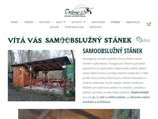 nezisková, volnočasová, ekologická, výuková organizace s vlastním útulkem a agroturistikou. je středem přírodní rezervace dubno u české skalice. poloha je významná s dobrou dostupností k vodní nádrži rozkoš, nedaleké ratibořice a babiččino údolí, na cyklo trase směr zámek náchod.