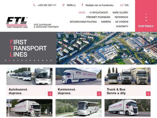 ftl prostějov - poskytujeme autobusovou vnitrostátní i mezinárodní dopravu, kamiónovou dopravu, servis užitkových, nákladních vozidel i autobusů, cestovní kancelář a další.
