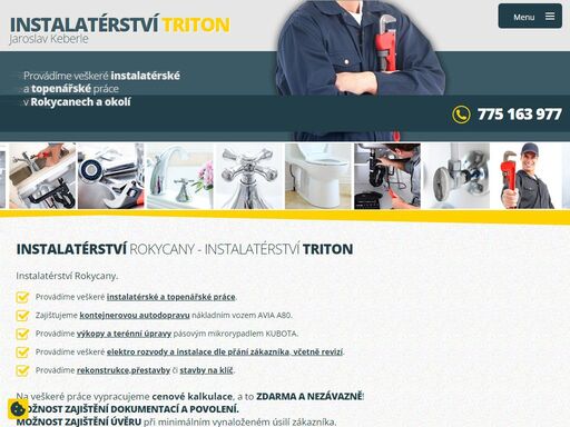 instalatérství rokycany. instalatérství triton - jaroslav kebrle. provádíme veškeré instalatérské a topenářské práce.