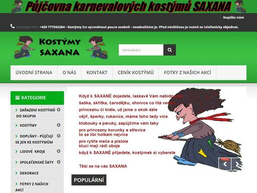 www.kostymysaxana.cz