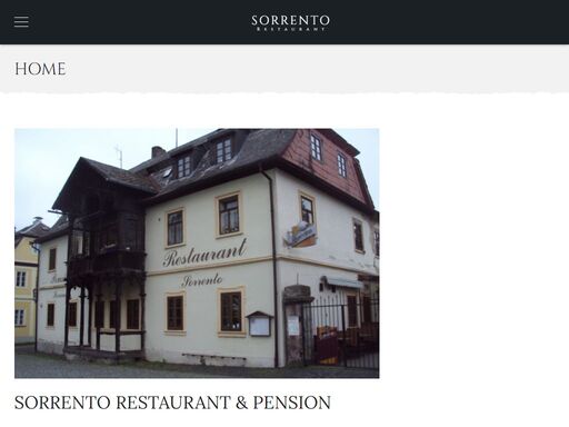 restaurant a penzion sorrento se nachází v klidné části městečka nový bor