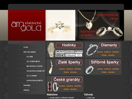 jsme pražské zlatnictví. nabízíme šperky ze zlata, stříbra, oceli. prodáváme prsteny, naušnice, řetízky, přívěšky, náramky a diamanty. zajišťujeme online prodej šperků.