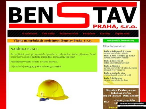 www.benstav.cz