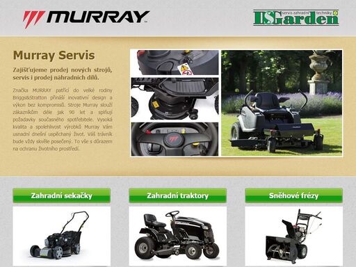 murray servis - veškerá zahradní technika značky murray. sekačky, traktory, zahradní stroje