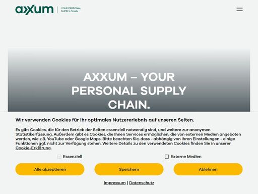 axxum ist einer der führenden europäischen anbieter für anforderungsgerechte verpackungs- und kontraktlogistiklösungen. our mission: think ahead. act together. be personal. your personal supply chain.