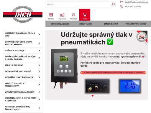 kompletní vybavení pro pneuservisy – opravné sady pro auto, moto a cyklo, nářadí, chemie, montážní pasty, ventily, senzory, vyvažovací tělíska, stroje a další.