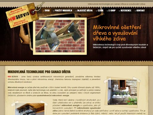 český výrobce mikrovlnných generátorů nabízející vysušování zdiva, likvidaci dřevokazného hmyzu, hub a plísní pomocí působení mikrovlnné energie.