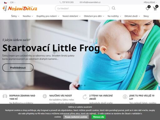 vše co potřebujete pro pohodlné nošení miminek a dětí. šátky, nosítka, doplňky. dopoledne objednejte, druhý den noste! *poštovné od 1500 kč zdarma!*