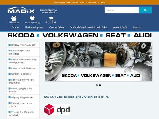 prodej a výkup použitých originálních autodílů audi, skoda, seat a volkswagen, naše autovrakoviště v opavě poskytuje autodí­ly se zárukou a garancí vrácení­ peněz! na našem vrakovišti můžete vybrané zboží zakoupit také v e-shopu. v nabídce našich autovrakovišť naleznete mnoho nových i použitých autodílů pro audi skoda seat a vw. s naším vrakovištěm v opavě neproděláte, vykoupíme vaše havarované vozidlo v jakémkoli stavu za nejvyšší možnou cenu, platba ihned! poskytujeme také odtahové služby. zajistíme vám protokol o ekologické likvidaci vozidla, které slouží jako podklad k vyřazení vozidla z registru čr.