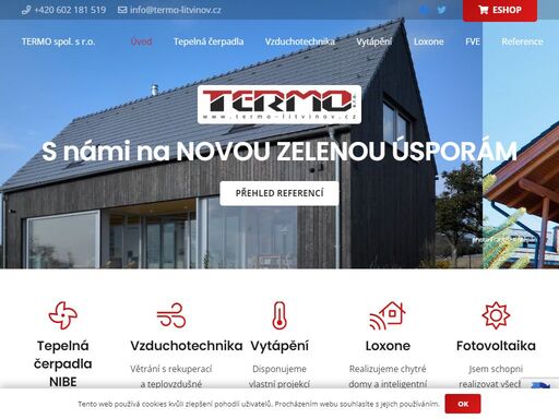 realizujeme tepelná čerpadla nibe, autorizovaný servis tepelných čerpadel nibe, reference realizací. společnost termo založena v roce 1991.