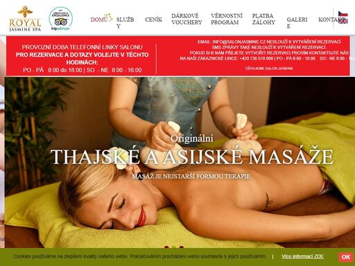 salon jasmine pro zákazníky nabízí mnoho úžasných relaxačních a pečujících masáží, balíčků a spa procedur. můžete využít i kosmetické procedury a nejrůznější několika hodinové procedury.