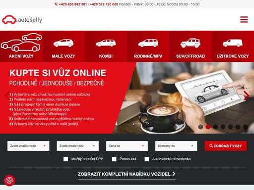 autošelly - více než 160 vlastních skladových vozů, vlastní autoservis a půjčovna náhradních vozidel.