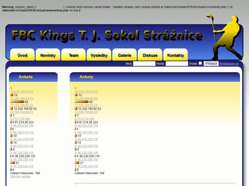 webové stránky tj sokol strážnice